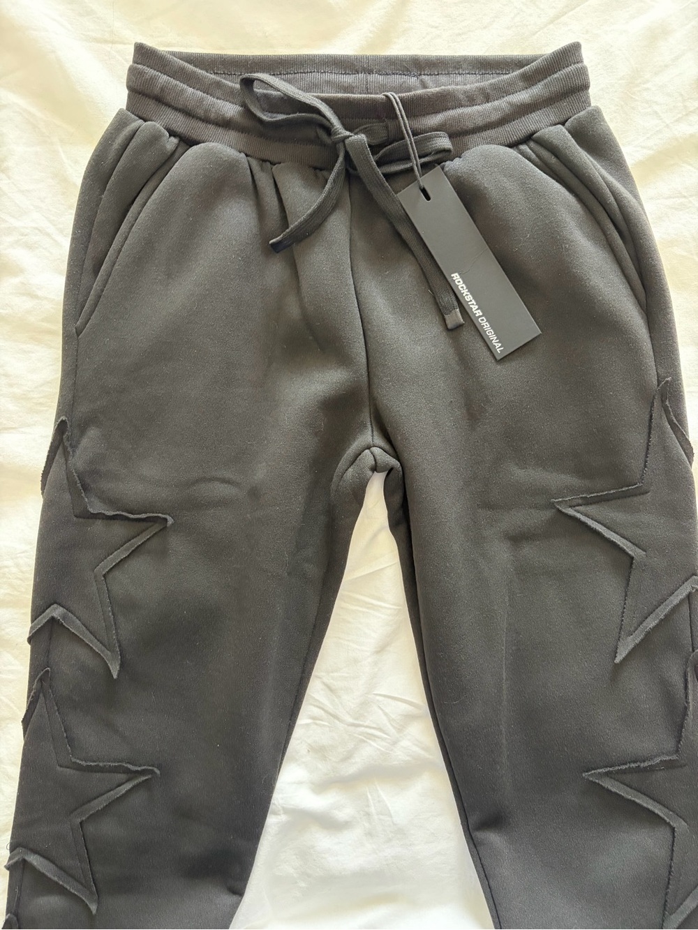 Rockstar Original Women’s Sinayah Black Stacked Star Track Pants Medium NWT - Picture 5 of 14
